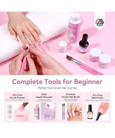 Saviland Acrylic Nail Kit for Beginners | Complete Nail Tools with Keratin Powder Castor Oil Gel Polish & 180W Nail Lamp - Buy Online on GoSupps.com