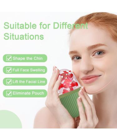 BDSHUNBF Gua Sha & Jade Roller Set - Ice Facial Roller for Skin Tightening & Eye Swelling Relief - Reusable Silicone Massager - Buy Online on GoSupps.com