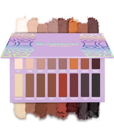 Best Pro Eyeshadow Palette Matte - 16 Highly Pigmented Makeup Eye Shadow Colors - Professional Vegan Nudes Warm Natural Bronze Neutral Smoky Shades Nude Matte