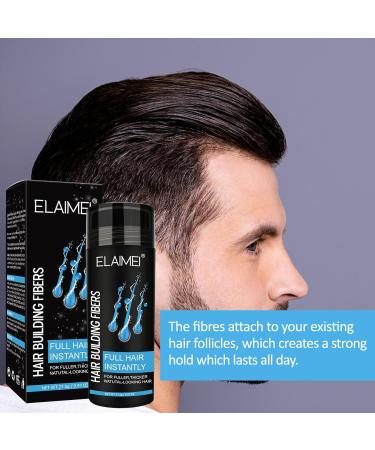 Natural Hair Fiber Powder for Men & Women - Dark Brown - Thickens Hair & Conceals Hair Loss - International Shipping Available - Buy Online on GoSupps.com