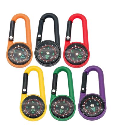FDCGAS compass keychain - 5 pieces compass key trailer colorful carabiner compass plastic compass clips pocket compass belt clips for outdoor camping party toys - Buy Online on GoSupps.com