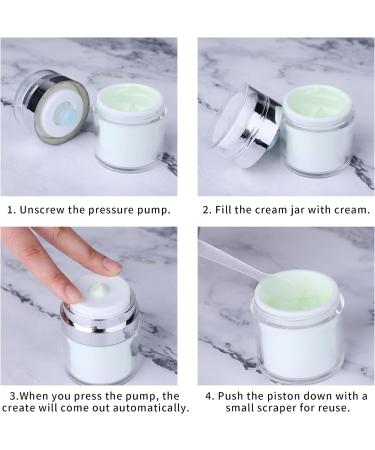 Disasserno 30ml Airless Pump Cream Dispenser - Portable Cosmetic Container for Lotion & Cream - Ideal for Travel & Home Use - Buy Online on GoSupps.com