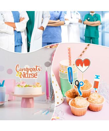 Nurse Cupcake Toppers 13Pcs Glitter Nursing School Graduation Cupcake Picks Congrats Nurse Cake Topper for Medical Rn Nurse Grad Theme Birthday Baby Shower Party Cake Decorations Supplies Y4YHBYCP - Buy Online on GoSupps.com