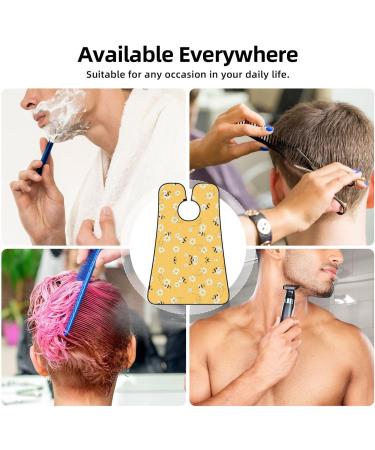 Buy Daisy Bee Beard Bib | Flying Honeybee Grooming Cloth for Men | Non-Stick Hair Catcher & Salon Cape Apron | Perfect Gift for Men - Buy Online on GoSupps.com