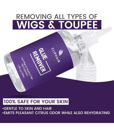 Cliphair Glue Remover 30ml-Wig Glue Lace Front Remover Toupee Tape Remover Wigs for Women & Men Remover- Tape Hair Extension Glue Remover - Gentle on Skin - Buy Online on GoSupps.com