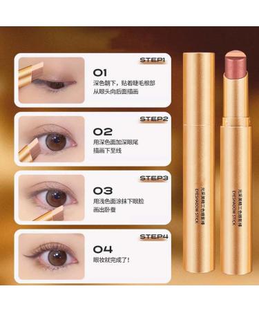 3-in-1 Eyeshadow Pencil Waterproof Long-lasting Eyeshadow Pencil Matte and Shimmer Eyeshadow Creamy Eyeshadow Pencil with Long-lasting Color (2#) - Buy Online on GoSupps.com