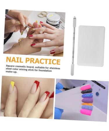 Palette de Maquillage en Acier Inoxydable Grosse Taille avec Anneau Portable pour Nail Art Fond de Teint Professionnels et Passionn s Usage Quotidien et Voyages - Buy Online on GoSupps.com