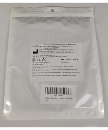 SwirlColor Cat Ears Headband Halloween Black Cute Furry Cat Ears Hair Bands with Self-Adhesive Face Gems Glitter for Kids Adults Fancy Dress Cosplay Party - Buy Online on GoSupps.com