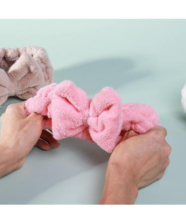 Buy Pzihao 3 Pieces Bowknot Hairbands - Elastic Coral Velvet Makeup & Shower Headbands for Women & Girls - International Shipping Available - Buy Online on GoSupps.com