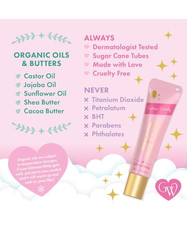 Glimmer Wish Glimmer Whip Hydrating Lip Balm Moisturizing Lip Care with Organic Oils & Butters Vegan Lip Moisturizer (Cotton Candy) - Buy Online on GoSupps.com