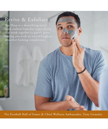 Caldera + Lab The Deep | Organic Hydrating Clay Face Mask for Men | Vegan & Antioxidant Packed Skincare Treatment - Buy Online on GoSupps.com