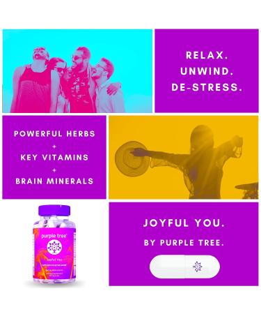 Joyful You Mood Support | Rhodiola Rosea, Ashwagandha, Gotu Kola & Vitamins | Relax Mind & Body | 30 Happy Pills by Purple Tree - Buy Online on GoSupps.com