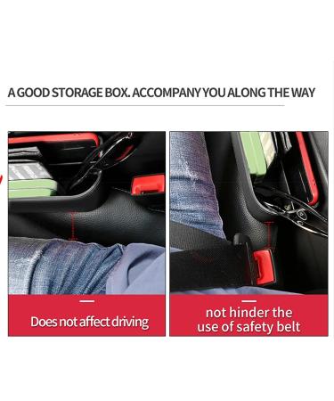 Qirc Car Seat Gap Filler and Organizer with Cup Holder - Black Red Line | Multi-Function Storage Box for Cellphones and Wallets - Buy Online on GoSupps.com