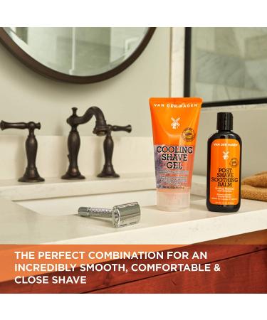 Van Der Hagen Cooling Shave Gel - 6 oz - Reduces Nicks, Razor Burn & Irritation - Buy Online on GoSupps.com