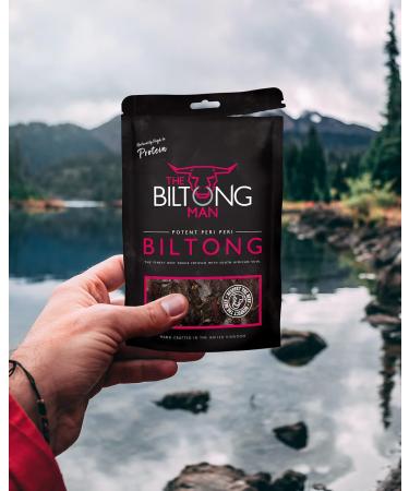 The Biltong Man Peri-Peri Fatty Beef Biltong 500g - High Protein Healthy Chilli Beef Snack - Buy Online on GoSupps.com