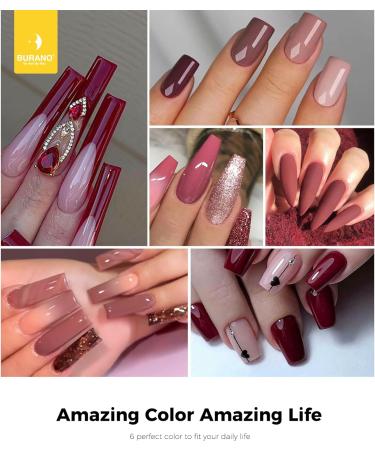 Burano Poly Extension Gel Nail Kit - 6 Color Builder Set for Nails - DIY Starter Kit for Beginners & Professionals - Skin Nude Shade - Buy Online on GoSupps.com