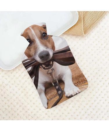 Dog Hot Water Bottle with Plush Cover - Hand Warmer for Adults & Kids | 26.5x15.3cm - International Shipping - Buy Online on GoSupps.com