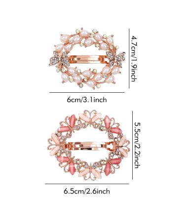 inSowni 4 Pack Gold Glitter Gems Rhinestone Butterfly Barrettes for Women Girls - Buy Online on GoSupps.com
