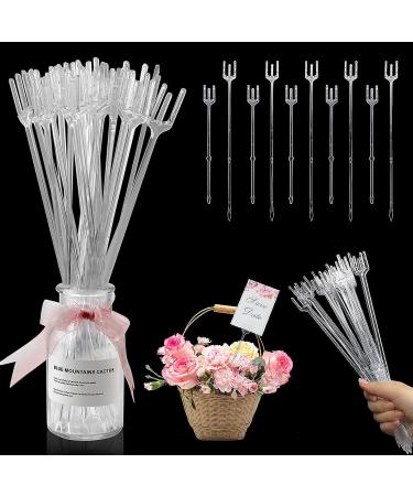 TKOnline 180 Pieces Plastic Floral Picks Transparent Fork Shape Flower Picks Card Holders for Cards  Photos  Floral Arrangement  Weddings  Parties  Home Decor(9.4 Inch and 12.2 Inch) - Buy Online on GoSupps.com