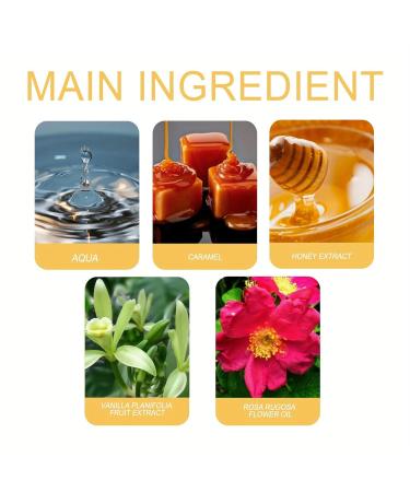 2Pcs Caramel Perfume Full Size Body Mist - Containing Honey Extract Vanilla Planifolia Fruit Extract Rosa Rugosa Flower Oil - Enchanting & Pure Scent For Women Long Lasting For Romantic Dates - Buy Online on GoSupps.com