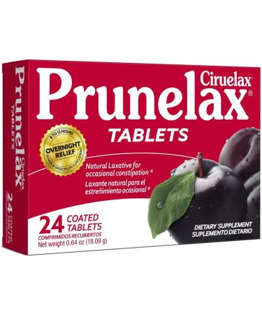 Prunelax Ciruelax Laxative Tablets 24 ea - Pack of 2 | Fast-Acting Constipation Relief - Buy Online on GoSupps.com
