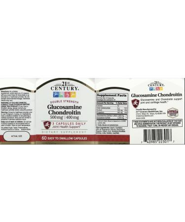 21st Century Glucosamine 500Mg & Chondroitin 400Mg Capsules 60 Ct (4 Pack) - Buy Online on GoSupps.com