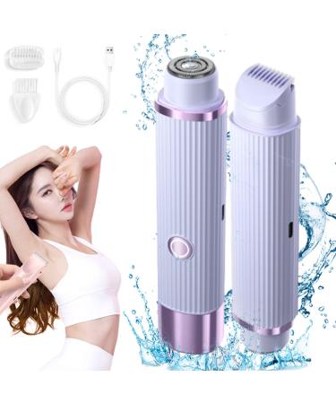 Duskofficial Razor Duskofficial The Glide Pro 3.0 Premium Shaver Wet Dry Razor Electric Double Head 2 In 1 Portable Electric Shaver Razors Ipx7 Waterproof and Rechargeable (Style B Blue) Style B Blue