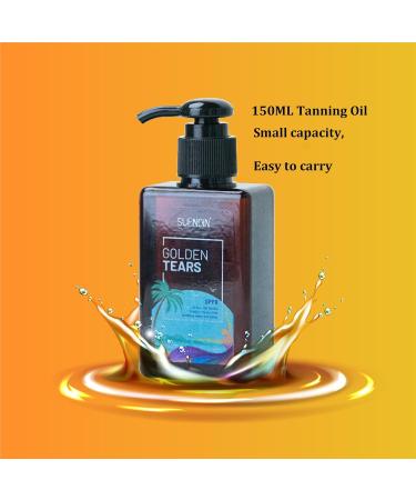 Travel Size Tanning Oil 150ML - Fast Darkening Formula with Seabuckthorn & Natural Ingredients for a Gorgeous Bronze Glow - Buy Online on GoSupps.com
