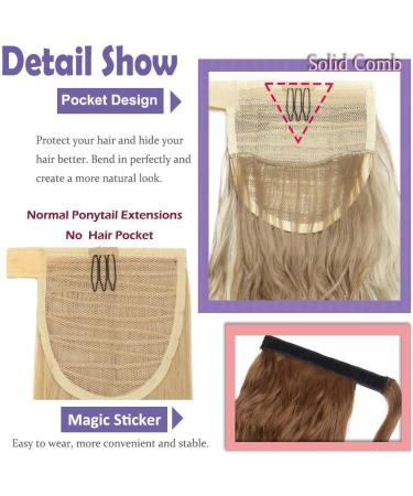 20 Synthetic Wrap Around Ponytail Hair Extension - Corn Wave Medium Brown - Buy Online on GoSupps.com
