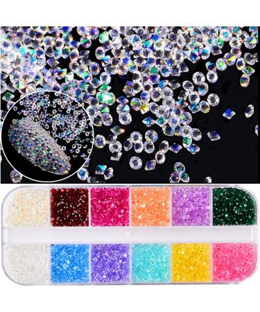 Colorful Nail Art Rhinestones Kit - Multicolor Gems with Tweezers and Brush - Buy Online on GoSupps.com