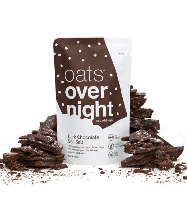 Oats Overnight - Dark Chocolate Sea Salt - Vegan 10g Protein Low Sugar Breakfast Shake - Gluten Free High Fiber Non GMO Oatmeal (2.2 oz per meal) (24 Pack) - Buy Online on GoSupps.com