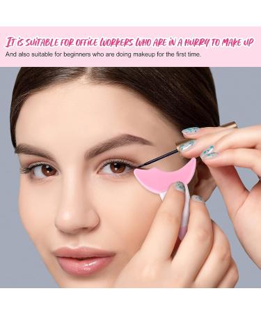 4 Pcs Double Head Mascara Eyelash Applicator & Eyeshadow Guard Tool Set - Reusable Silicone Guide for Precise Application (Cute Color) - Buy Online on GoSupps.com