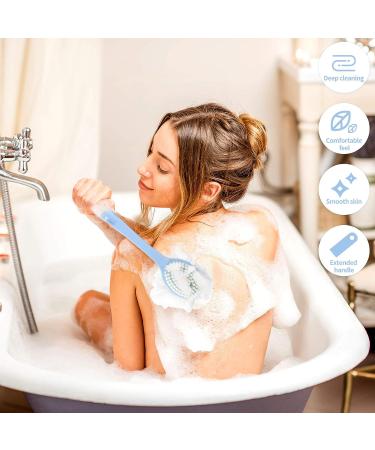 Long Handle Back Brush with Bristles and Loofah - Exfoliating Scrubber for Men and Women | Promotes Blood Circulation and Skin Health | Ideal for Wet or Dry Use - Buy Online on GoSupps.com