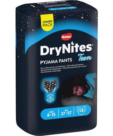 Buy DryNites Absorbent Night Diapers for Teens | Bedwetting Solutions for Boys Ages 8-15 | 4 Packs of 13 Pieces - Buy Online on GoSupps.com