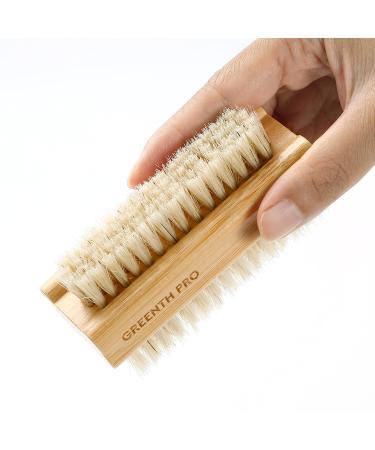GREENTH PRO 100% Boar Bristle Nail Brush Set - 3PCS Wooden Nail Scrub Brush for Toes and Nails Cleaning - Buy Online on GoSupps.com