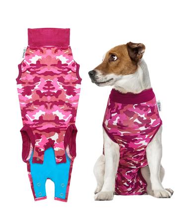 Suitical Recovery Suit Dog Small Plus Pink Camouflage - Buy Online on GoSupps.com