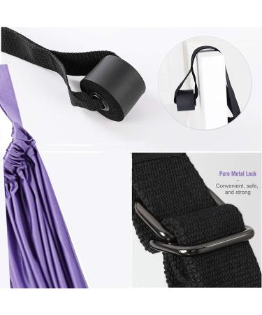Kvittra Upgraded Yoga Strap for Stretching - Home Gym Pilates Equipment - Back Bend Assist & Leg Stretcher - Waist Flexibility Workout Bands - Ideal for Physical Therapy & Dance - Purple - Buy Online on GoSupps.com