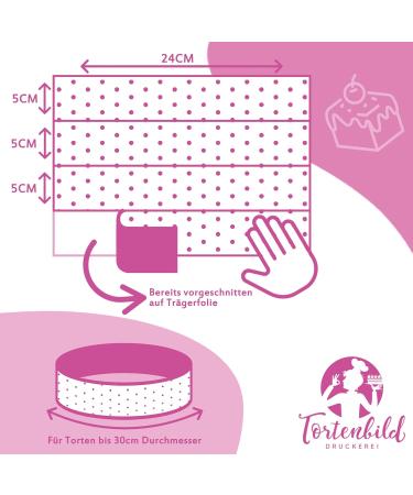 Edible Cake Ribbon Building Blocks - 4 Pieces (24cm x 5cm) for Creative Cake Decoration - Perfect for Cakes up to 30cm - Buy Online on GoSupps.com