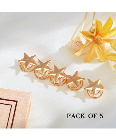 Yean Star Hair Clips Gold Hair Pins 5 Packs - Stylish Headpieces for Women and Girls - Buy Online on GoSupps.com