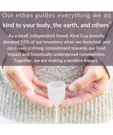 Kind Cup Menstrual Cup | Leak-Free Reusable Design | Up to 12-Hour Wear | Tampon & Pad Alternative | Ergonomic Fit | Small/Large Clear - Buy Online on GoSupps.com