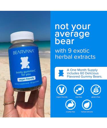 BEARVANA Booty Enhancing Gummy Supplement - Berry Flavored Multivitamins for Curvy Shape - 60 Gummies - Buy Online on GoSupps.com