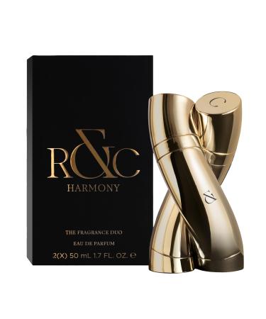 R&C Fragrance Harmony by R&C Fragrance-The Fragrance Duo-Matching Fragrances for Him and Her-Beautifully Entwined Magnetic Bottles Symbolize Unity-Subtle and Contemporary Scent-2 pc EDP Spray Musk 1.69 Fl Oz (Pack of 2)