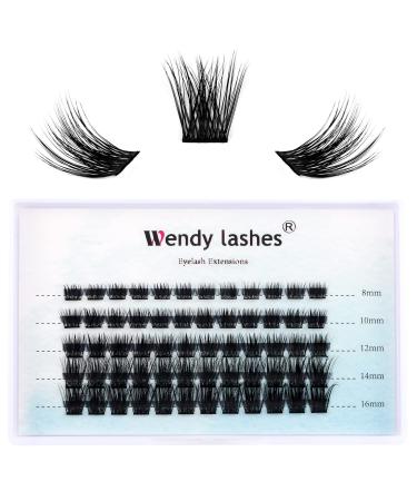 Individual Lashes D Curl Cluster Lashes 0.07mm 8-16mm DIY Lash Extensions Wide Stem Individual Eyelash Clusters Reusable Soft and Wispy Clusters Eyelash Extensions(FD-B-0.07-D-816) RR-8-16mm B-0.07-D