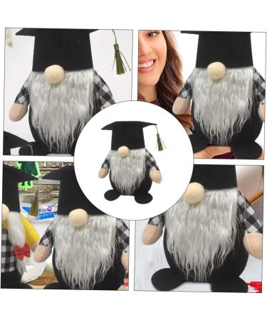 Cabilock 1pc School Season Dwarf Home Adornment Doll Lovely Ornament Graduation Decoration Faceless Black 21x19cm - Buy Online on GoSupps.com