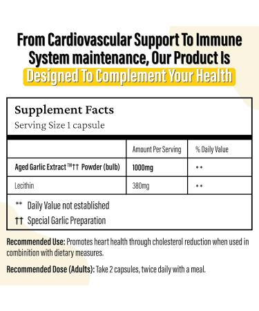 Kyolic - Cholesterol Control with Lecithin 360 Capsules - Kyolic Cholesterol Formula 104 - Cholesterol Lowering Supplement - Kyolic Aged Garlic Extract Capsules - Heart Health & Immune System Support 360 count (Pack of 1) - Buy Online on GoSupps.com
