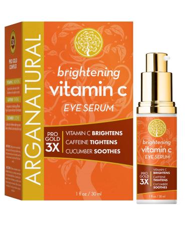 Arganatural Brightening Vitamin C Eye Lift Serum 1oz - Skin Brightening & Firming Formula - Buy Online on GoSupps.com