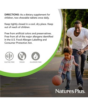 Nature's Plus Source of Life Animal Parade Vitamin C Chewable for Kids - 90 Tablets, Natural Orange Flavor - Buy Online on GoSupps.com