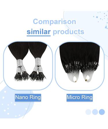 Buy Youngsee Nano Ring Extensions - 60 cm Dark Brown Real Hair 50g Smooth #2 - Best Nano Hair Extensions Online - Buy Online on GoSupps.com