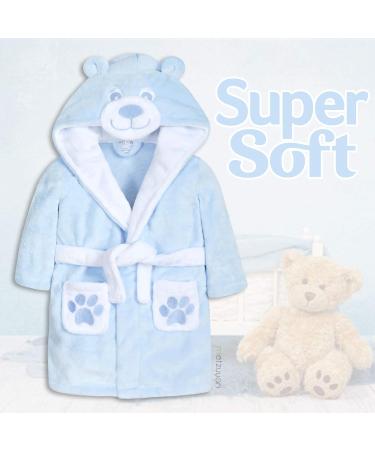 Metzuyan Baby Teddy Bear Novelty Hooded Dressing Gown | 6-12 Months Blue - Buy Online on GoSupps.com