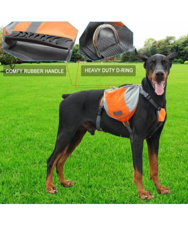 Lifeunion Adjustable Service Dog Supply Backpack Saddle Bag for Camping Hiking Training Black M - Buy Online on GoSupps.com